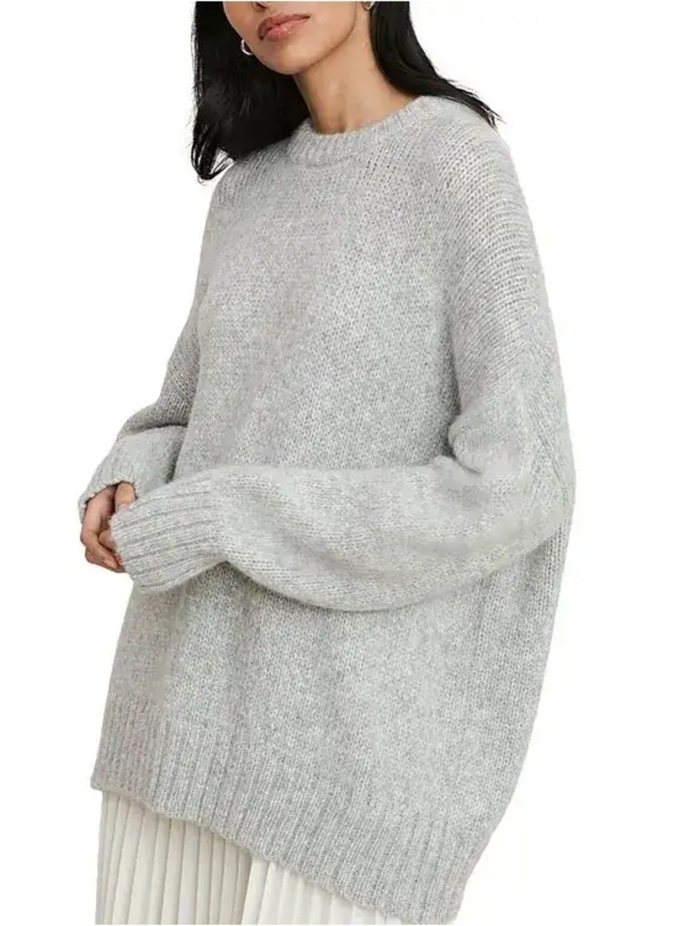 Jenni Kayne Grey Alpaca Cocoon Sweater